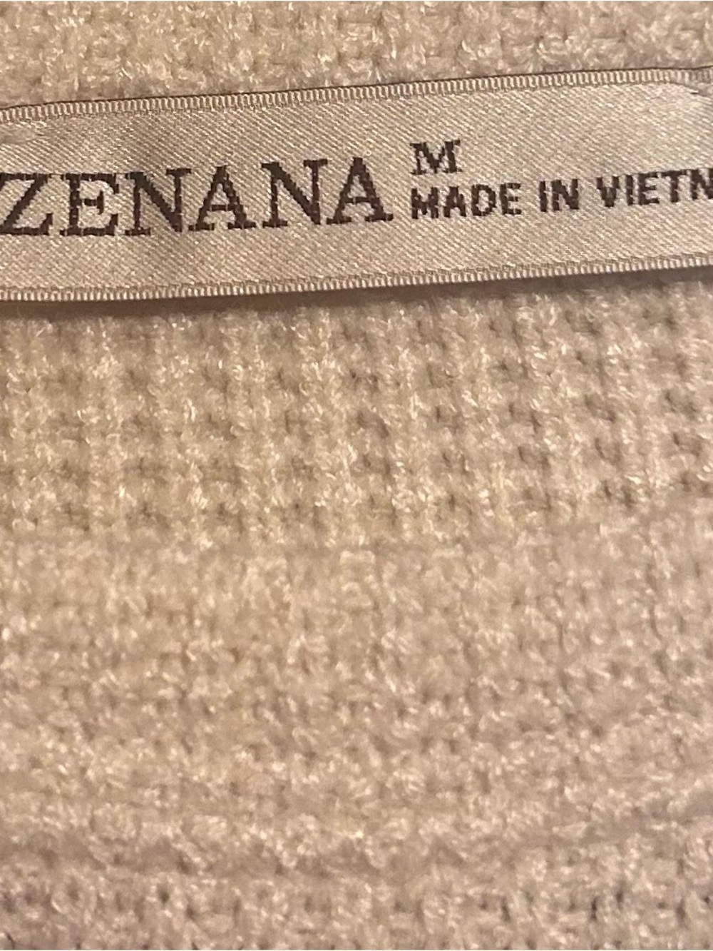 NWOT Zenana Outfitters Neutral Waffle-Knit Two-Piece Set in Light Beige - Picture 4 of 5